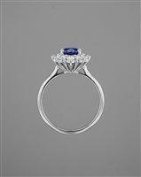 Anello Fabio Collection Donna in Oro bianco Zaffiri+Diamanti 1.39 Ct KATE ZAFF 1.39 - KATE ZAFF 1.39